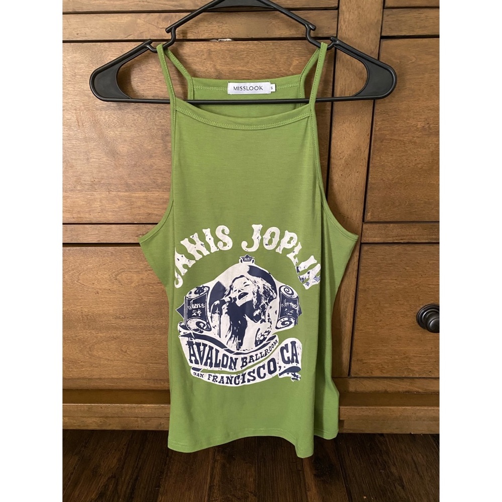 Janis Joplin Flowy Racerback Tank